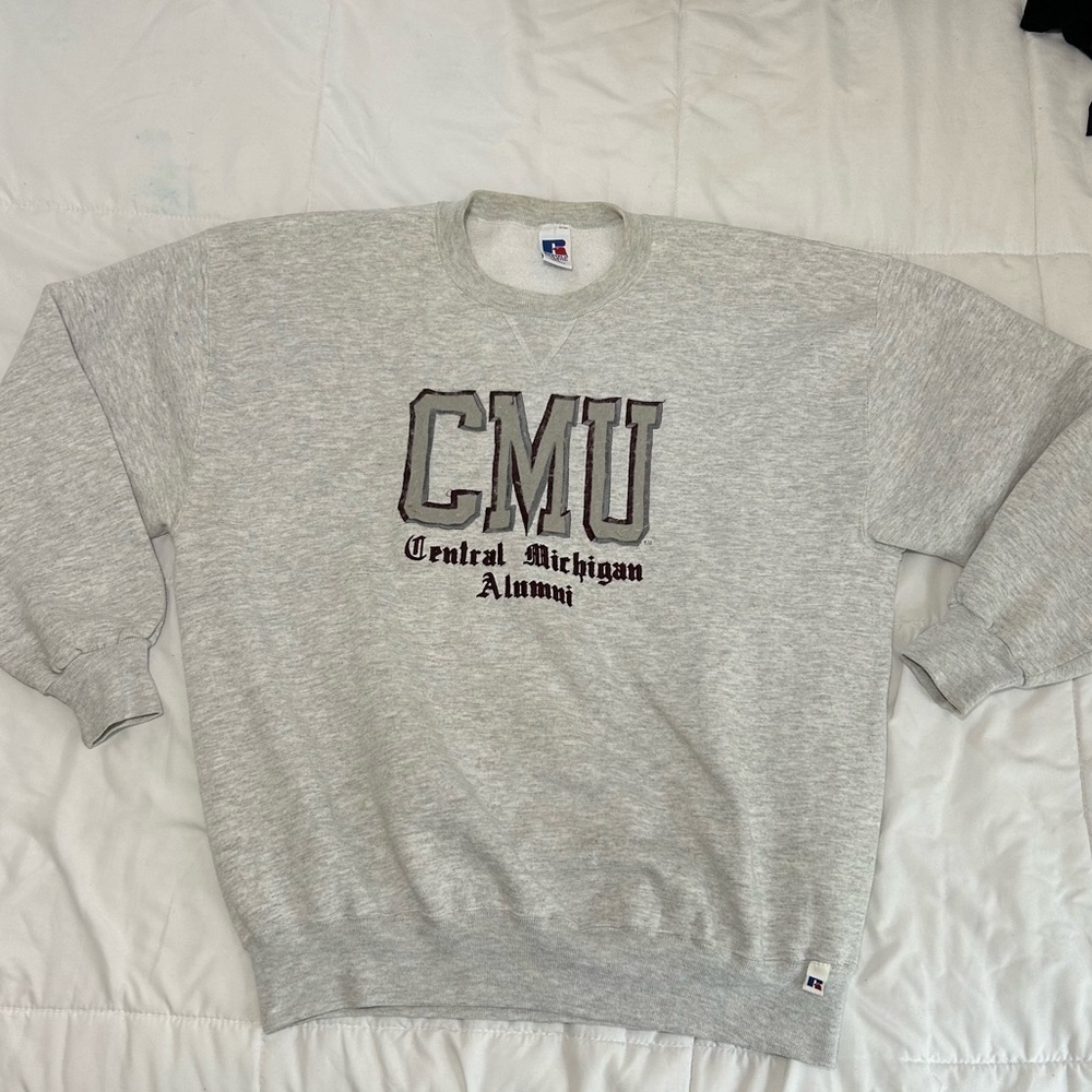 Vintage 90s CMU Central Michigan University crewneck sweatshirt size XXL